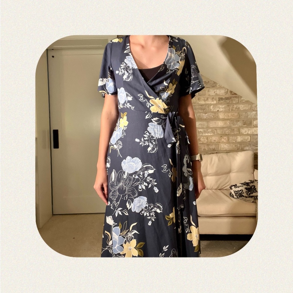 Navy blue One clothing floral dress